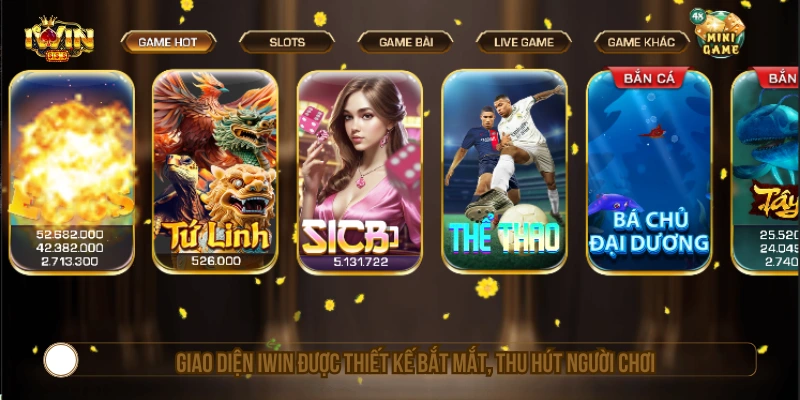 IWIN Digital - Link Vào IWINCLUB, Tải App IWIN Club Mới Nhất Giao diện IWIN được thiết kế rõ ràng